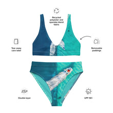 Load image into Gallery viewer, Greek boats high-waisted bikini