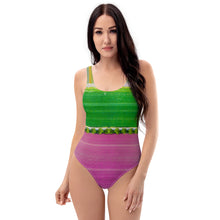 Load image into Gallery viewer, Holland Tulips one-piece swimsuit
